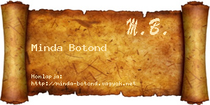 Minda Botond névjegykártya